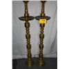 Image 1 : BRASS CANDLE STANDS (4' 4") (PAIR)