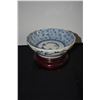 Image 5 : MIXED LOT: ANTIQUE BLUE & WHITE BOWL, ASSORTED PLATES, TEAPOT, VASE & BIRDS (14 PCS)