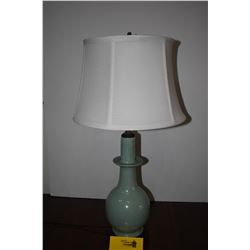 CELADON VASE LAMP W/STAND