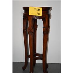 CHINESE ROSEWOOD STAND W/MARBLE INSET (2')