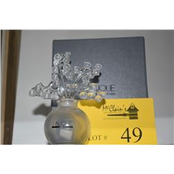 LALIQUE PERFUME BOTTLE; SIGNED (W/ORIGINAL BOX)