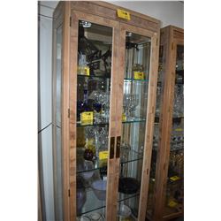 LIGHTED GLASS DISPLAY CASE W/2 DOORS (7' 9.5" X 2' 7.5")