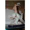 Image 2 : HANDPAINTED ROYAL DUX BOHEMIA NUDE STATUE W/DOG