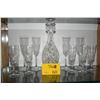 Image 1 : WATERFORD CRYSTAL DECANTER W/STOPPER & CHAMPAGNE STEMWARE (11 PCS)