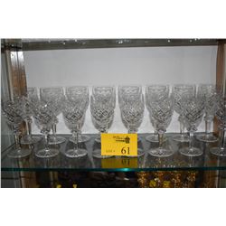 WATERFORD CRYSTAL STEMWARE (RED & WHITE WINE) (16 PCS)