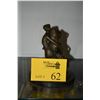 Image 1 : EUROPEAN BRONZE STATUE, FEMALE W/PHALLIC SYMBOL ON MARBLE BASE; SIGNED