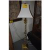 Image 1 : GLASS FLOOR LAMP W/SHADE (4' 11")