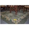Image 1 : INDICH COLLECTION WOOL RUG, MAILE PIKAKE (GREEN) (APPROX 6' X 9')