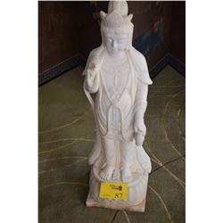 CHINESE WHITE MARBLE KWAN YIN (BROKEN FINGER)