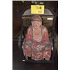 Image 1 : ANTIQUE JAPANESE POLYCHROME SEATED BUDDHA ON THRONE (2 PCS)