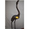 Image 1 : LARGE BRONZE GARDEN CRANE (APPROX 5' 10" H)