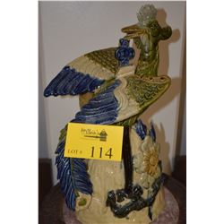 CHINESE CERAMIC SHINWAN 3 DIMENSIONAL PHOENIX SCULPTURE