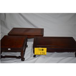 CHINESE WOOD STANDS (3 PCS)