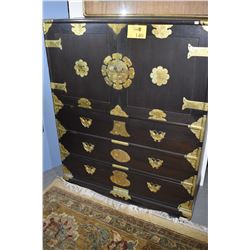 KOREAN STYLE STORAGE CHEST W/7 DRAWERS & SHELF (3' 6  X 4' 4 )