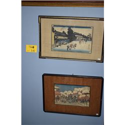 FRAMED JAPANESE WOODBLOCK PRINTS (2 PCS)