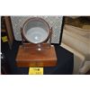 Image 5 : JAPANESE DRESSER MIRROR W/1 DRAWER & CHINESE FOLDING TRAVEL MIRROR (2 PCS)