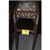 Image 1 : CHINESE HARDWOOD TEA STAND W/MARBLE TOP & MOTHER OF PEARL INLAY