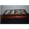 Image 3 : CHINESE HUALI (ROSEWOOD) SMALL KANG TABLE W/BLACK & WHITE MARBLE PLAQUE INSET, CA. 1ST HALF 20TH C.