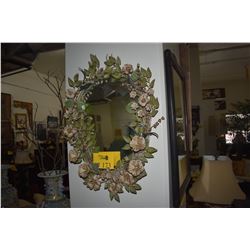 HAND CRAFTED FLORAL FRAMED MIRROR