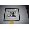 Image 1 : FRAMED BLOCK PRINT, "LESTOR", TRIAL PROOF; SIGNED M. HARADA (MICHAEL HARADA)