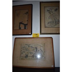 JAPANESE WOODBLOCK PRINTS (3 PCS)