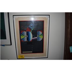 FRAMED LITHOGRAPH; SIGNED AKIRA KUROSAKI, 39/90