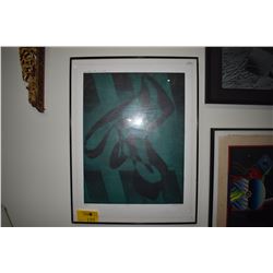 FRAMED LITHOGRAPH, "LOOP"; SIGNED SW HAYTER (STANLEY WILLIAM HAYTER)