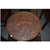 Image 2 : ROUND CARVED WOOD SIDE TABLE