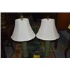 Image 1 : CRACKLE GREEN CELADON TABLE LAMPS (PAIR)