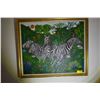 Image 1 : FRAMED OIL/ACRYLIC ON CANVAS, "ZEBRA"; SIGNED