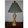 Image 1 : ALABASTER TABLE LAMPS W/SHADES (PAIR)