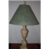 Image 2 : ALABASTER TABLE LAMPS W/SHADES (PAIR)