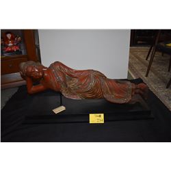 RECLINING BUDDHA ON STAND, BURMA, CA. 1850