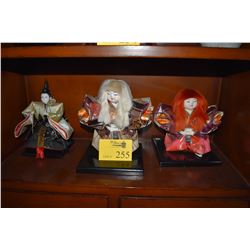 JAPANESE DOLLS (3 PCS)