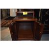 Image 2 : CHINESE STYLE MILO WOOD TIERED SIDE TABLES W/LOWER CABINETS (PAIR)