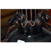 Image 2 : SOUTH EAST ASIA POTTERY BLACK GLAZED LAMP (STAND HAS SLIGHT DAMAGE)