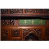 Image 2 : CHINESE ELABORATELY CARVED VINTAGE ALTER BOX & CHINESE DEITY (ALTER BOX 24.5" X 19" X 9.5")