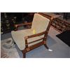 Image 2 : RATTAN STYLE ARM CHAIR W/UPHOLSTERED CUSHIONS