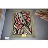Image 1 : INDICH WOOL RUG, HELICONIA RED (2' X 3')