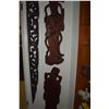 Image 2 : CHINESE SHALLOW RELIEF WOOD WALL CARVINGS OF 4 IMMORTALS (APPROX 36" X 10" EACH) (4 PCS)