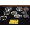 Image 1 : ASSORTED STERLING & GLASS COASTERS, ASHTRAY & BOWL (9 PCS)