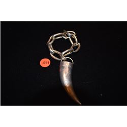 BELLA GONZALES STERLING SILVER BRACELET; SIGNED (67.4 GRAMS)