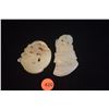 Image 1 : ANTIQUE NEPHRITE CARVED PLAQUES (2 PCS)