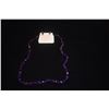Image 1 : FACETED AMETHYST BEAD NECKLACE & 14K AMETHYST STUD EARRINGS (2 PCS)