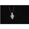 Image 1 : ANTIQUE PLATINUM DIAMOND (APPROX 1.57 CT WT) PENDANT W/14K WG CHAIN