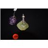 Image 1 : CARVED AMETHYST & CARVED BERYL PENDANTS (2 PCS)