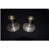 Image 2 : FISHER STERLING 3 ARM CANDELABRA'S (11") & STERLING CANDLE STICK HOLDER (3.5") (WEIGHTED) (2 PAIR)
