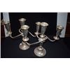 Image 3 : FISHER STERLING 3 ARM CANDELABRA'S (11") & STERLING CANDLE STICK HOLDER (3.5") (WEIGHTED) (2 PAIR)