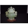 Image 2 : SERPENTINE JADE CENSER ON STAND