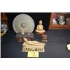 Image 1 : BUDDHA FIGURES, GONG & CARVINGS (7 PCS)